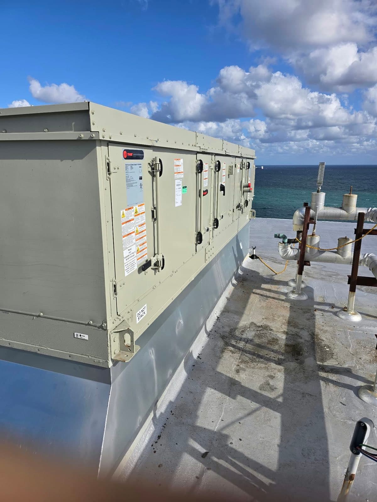 Commercial — New Air Handler Set & Piped